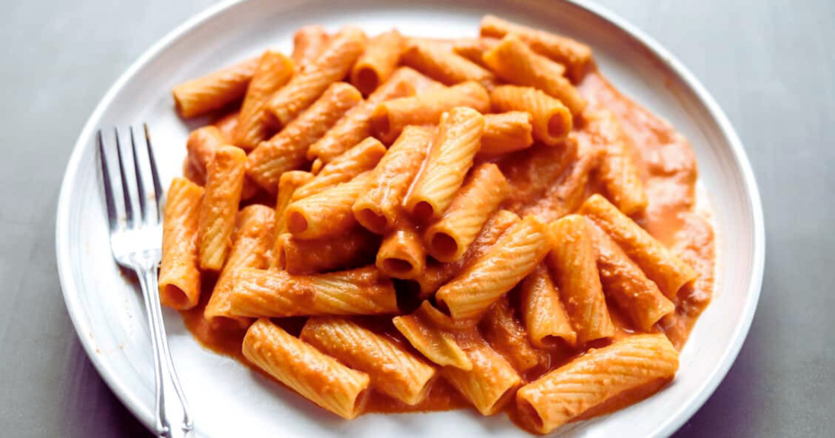 Pink pasta