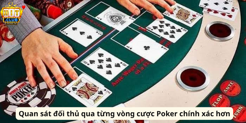 Bài Poker HitClub – Cẩm Nang Chơi Bài Chiến Thuật Hiệu Quả Quan sát đối thủ qua từng vòng cược Poker chính xác hơn